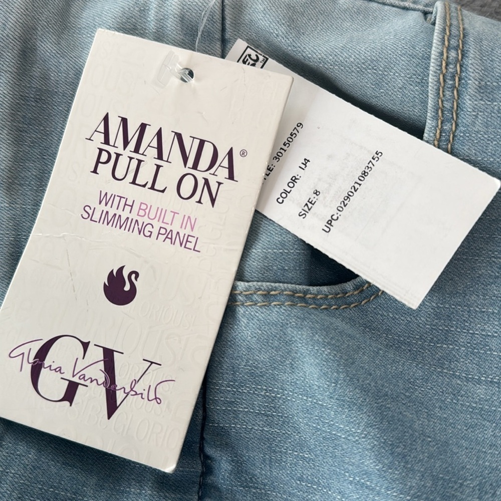 Gloria Vanderbilt Women’s Amanda Pull-On Jeans NWT Elastic Waist size 8 - Picture 8 of 8